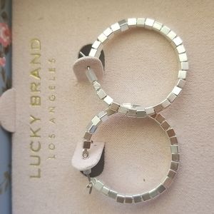 NWT Lucky Brand Hoop earrings silver
